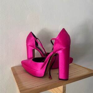 Zara Fuchsia Platform Heels